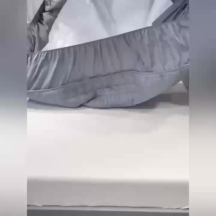 Waterproof Fitted Sheet Mattress Protector – Soft Quilted Breathable Bed Cover, Machine Washable, Fade-Resistant, Twin Full Queen King, Grey White Blue Black