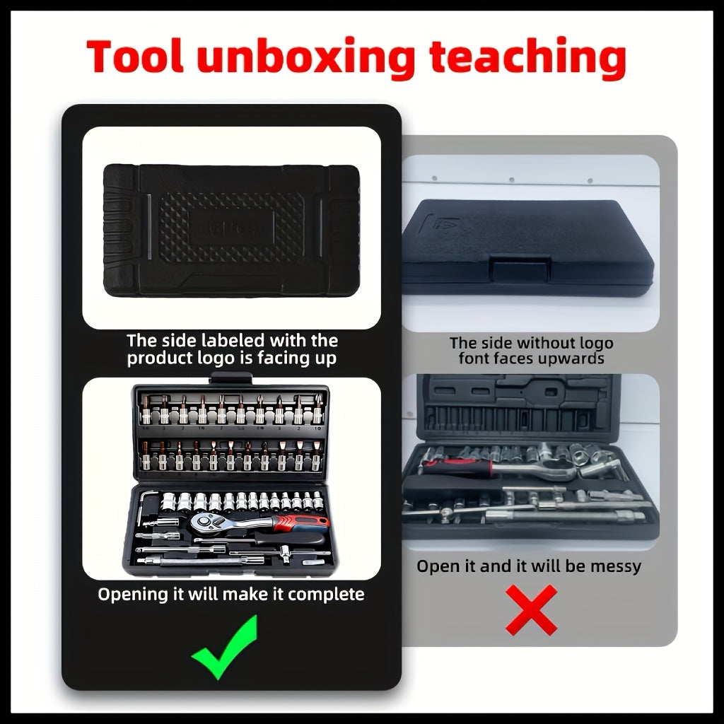 Car Maintenance Tool Set, Auto Repair Wrench, Multipurpose Ratchet Tool Set - Ratchet Torque Wrench And Screwdriver, Portable Vehicle And Bicycle Repair Tools, Ideal Gift for Mechanics And Mechanical DIY Enthusiasts, Mechanic Tool Set.
