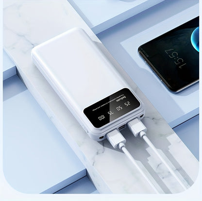 50000mAh Large Capacity Portable Power Bank with LED Display, Flashlight & Fast Charging – Emergency Backup Battery for Phones, Tablets & Electronics, Camping & Travel