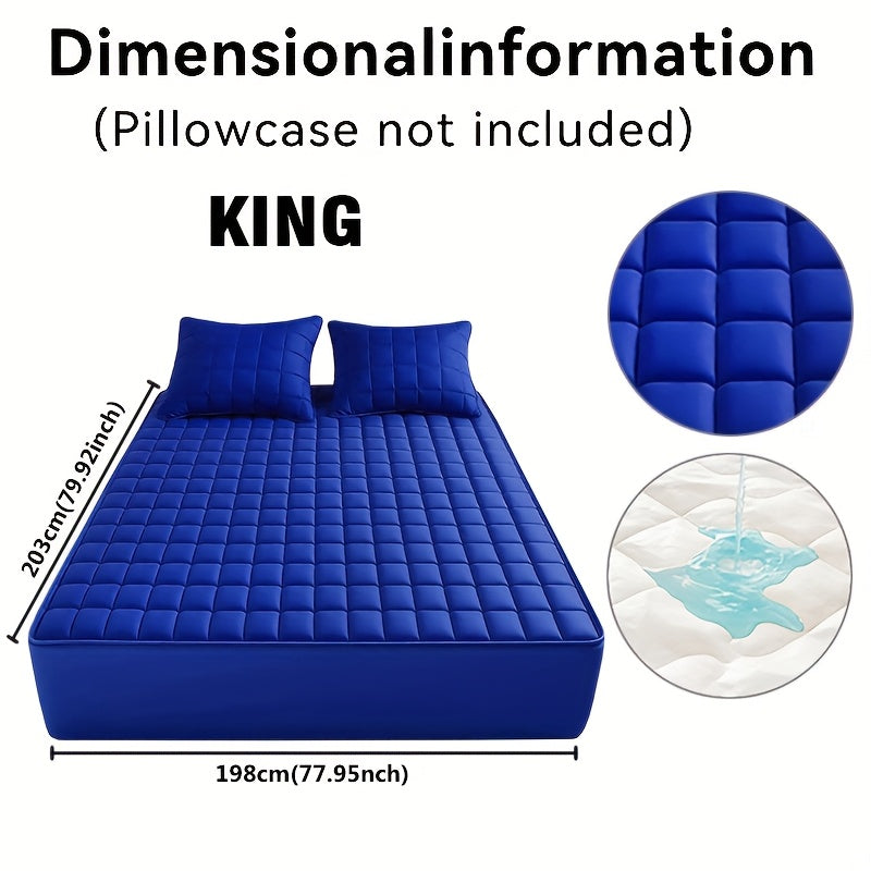 Quilted Cooling Mattress Protector with 9-15" Deep Pocket – Waterproof, Machine Washable, Breathable Fitted Bed Cover for All Mattress Sizes – Home Bedding Essentials