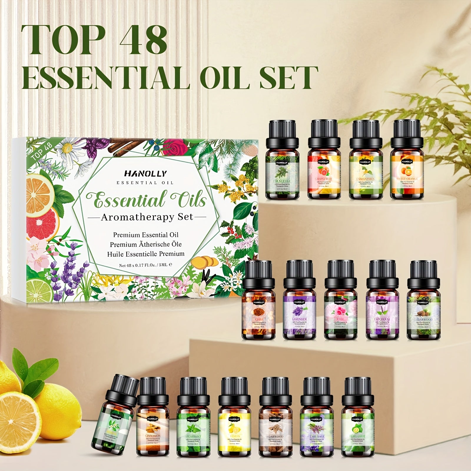 Essential Oils Set Premium, 12/26/32/48pcs Pure Aromatherapy Essential Oil Kit for Diffuser Massage Skin Care, Gift for Women Men Friends Family – Holiday Birthday Mother's Day Father's Day Gift