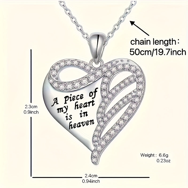 A Luxurious Heart-Shaped Pendant Necklace Designed for Women, Adorned with Synthetic Diamonds And British Embellishments, Makes a Perfect Jewelry Gift for Occasions Like Valentine'S Day, Thanksgiving, And Christmas