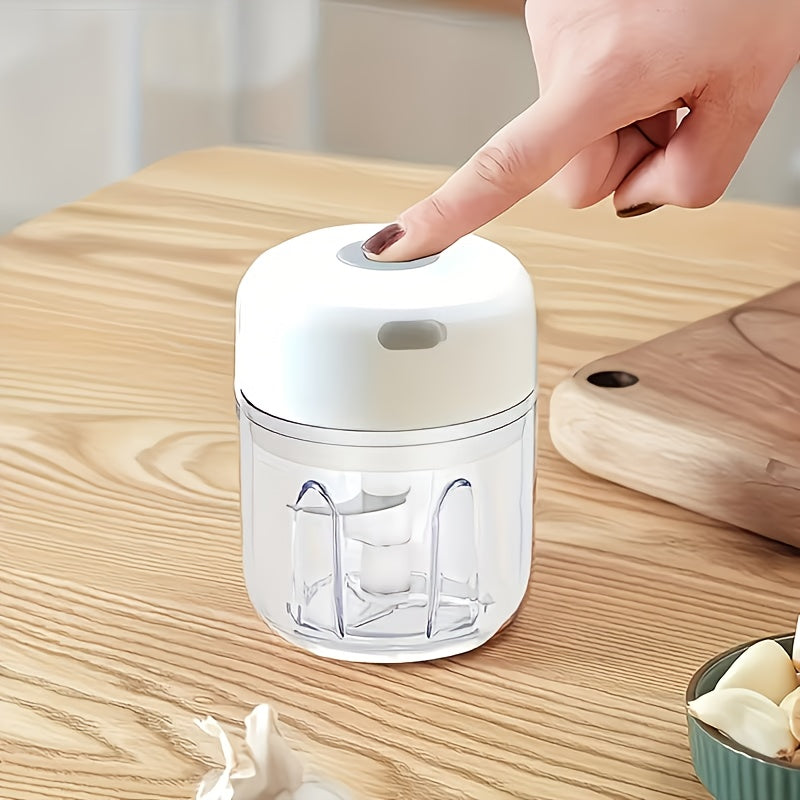 8.45oz Mini Rechargeable Garlic Chopper Meat Grinder with Refrigerator Magnet, Durable And Sturdy, Suitable for Crushing Garlic, Chili, Onion, Minced Meat, And Nuts