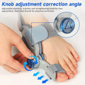 Bunion Corrector for Men & Women – Adjustable Knob Double Toe Straightener with Anti-Slip Heel Strap, Big Toe Separator for Foot Pain Relief & Comfort Support, Fits Left & Right Feet | ShopVora CA