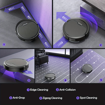 Robot Vacuum and Mop Combo 5000Pa – 2-in-1 Robotic Vacuum Cleaner with App & Voice Control, Scheduled Cleaning, Auto Recharge, for Pet Hair Low Pile Carpet Hard Floor | Canada