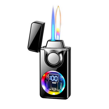 Voice Control Butane Lighter with 5 Ignition Modes – Smart Flip Metal Lighter, Visible Fuel Window, Portable EDC Windproof Lighter for Candles, Camping & Gifts | ShopVora CA