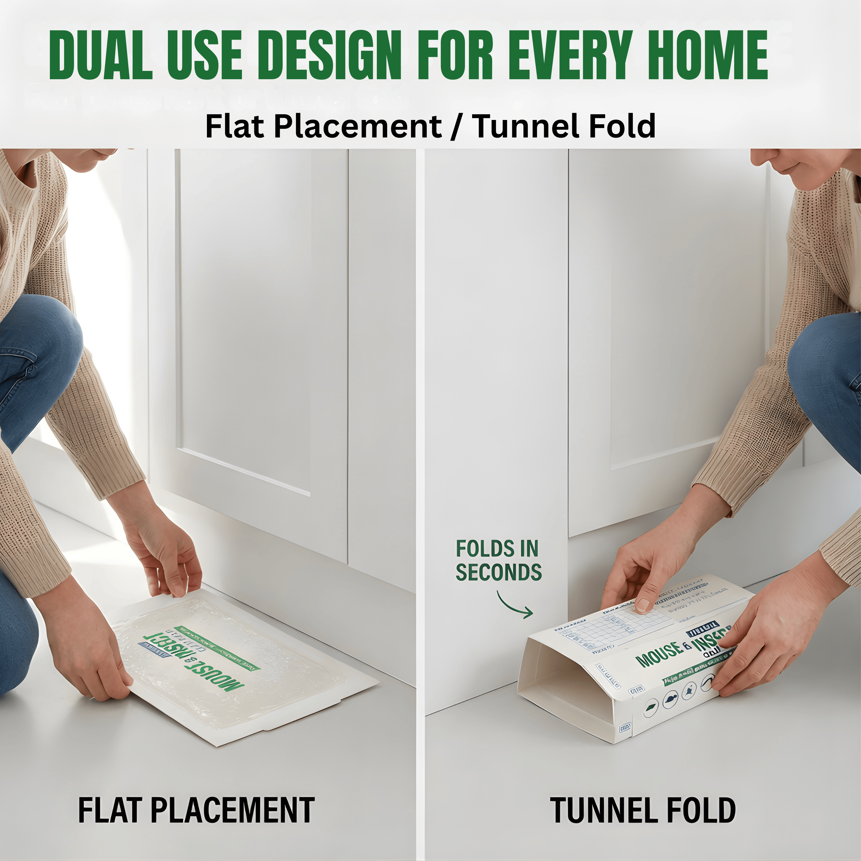 15 / 50 / 100 Mice Traps | Sticky Traps| Mouse Traps | Mouse Sticky Traps | Insect Traps| Foldable Adhesive Capture Boards for Indoor Monitoring | Unscented | No Chemicals | Flat or Tunnel Use