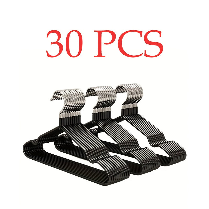 Heavy-Duty Anti-Slip Plastic Hangers 30/50/100 Pack – Standard Suit Hangers for Closet Organization, Bedroom, Dormitory & Wardrobe Storage
