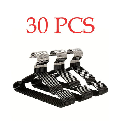 Heavy-Duty Anti-Slip Plastic Hangers 30/50/100 Pack – Standard Suit Hangers for Closet Organization, Bedroom, Dormitory & Wardrobe Storage