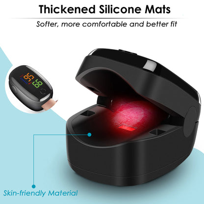 OLED Fingertip Pulse Oximeter – Medical-Grade SpO2 Blood Oxygen & Heart Rate Monitor, Fast Accurate Readings, Black Design, Portable for Home & Outdoor Use | ShopVora CA