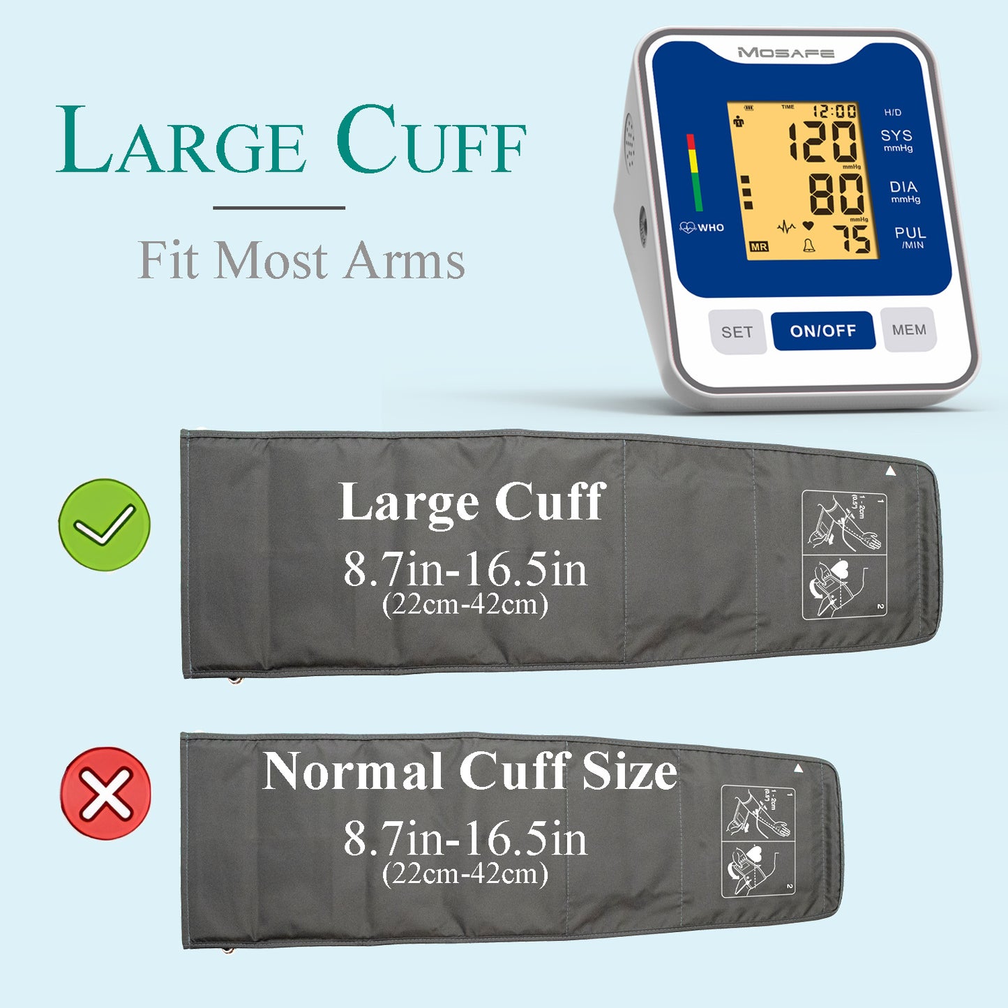 Upper Arm Blood Pressure Monitor with Voice Broadcast & 2×120 Memory – Automatic Digital BP Machine, Large Adjustable Cuff, USB & Battery Powered, USB Cord Included, 2-User Home Use | ShopVora CA
