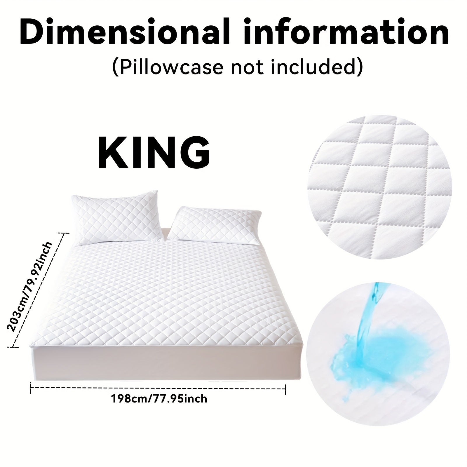 Waterproof Mattress Protector Set 2/3pcs, Thick Deep Pocket 9-15" Fitted Sheet & Pillowcase, Soft All-Season Bedding, Machine Washable – Twin Full Queen King, Multiple Colours