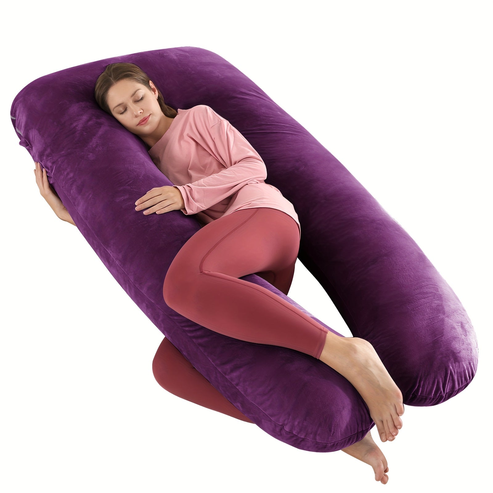Full Body U-Shaped Maternity Pillow for Pregnant Women – Comfortable Companion & Back Belly Support Pillow, Also Perfect for Pets – Ideal Baby Shower & Holiday Gift for Expectant Mothers