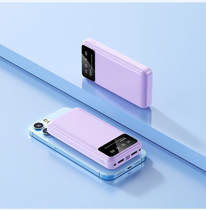 50000Mah Portable Large-Capacity Mobile Power Bank with LED Display/Flashlight, Suitable for Fast Charging of Most Mobile Phones/Electronic Devices, Outdoor Portable Emergency Power Supply Device, Spare Lithium Battery, Perfect As a Gift for Friends