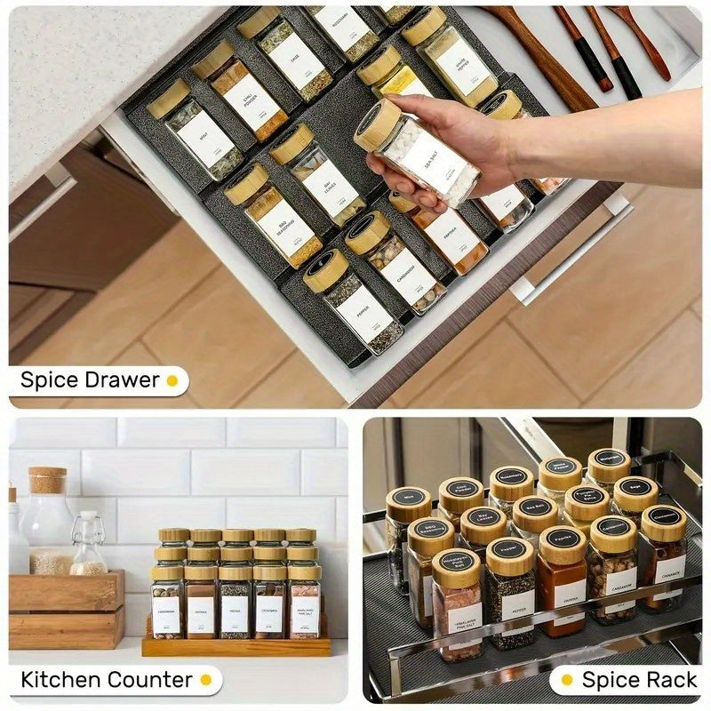 Glass Spice Jars with Bamboo Lids & Labels – 12 or 24 Pack Thickened Seasoning Containers with Silicone Funnel, Airtight Kitchen Spice Bottles for Pantry Organization