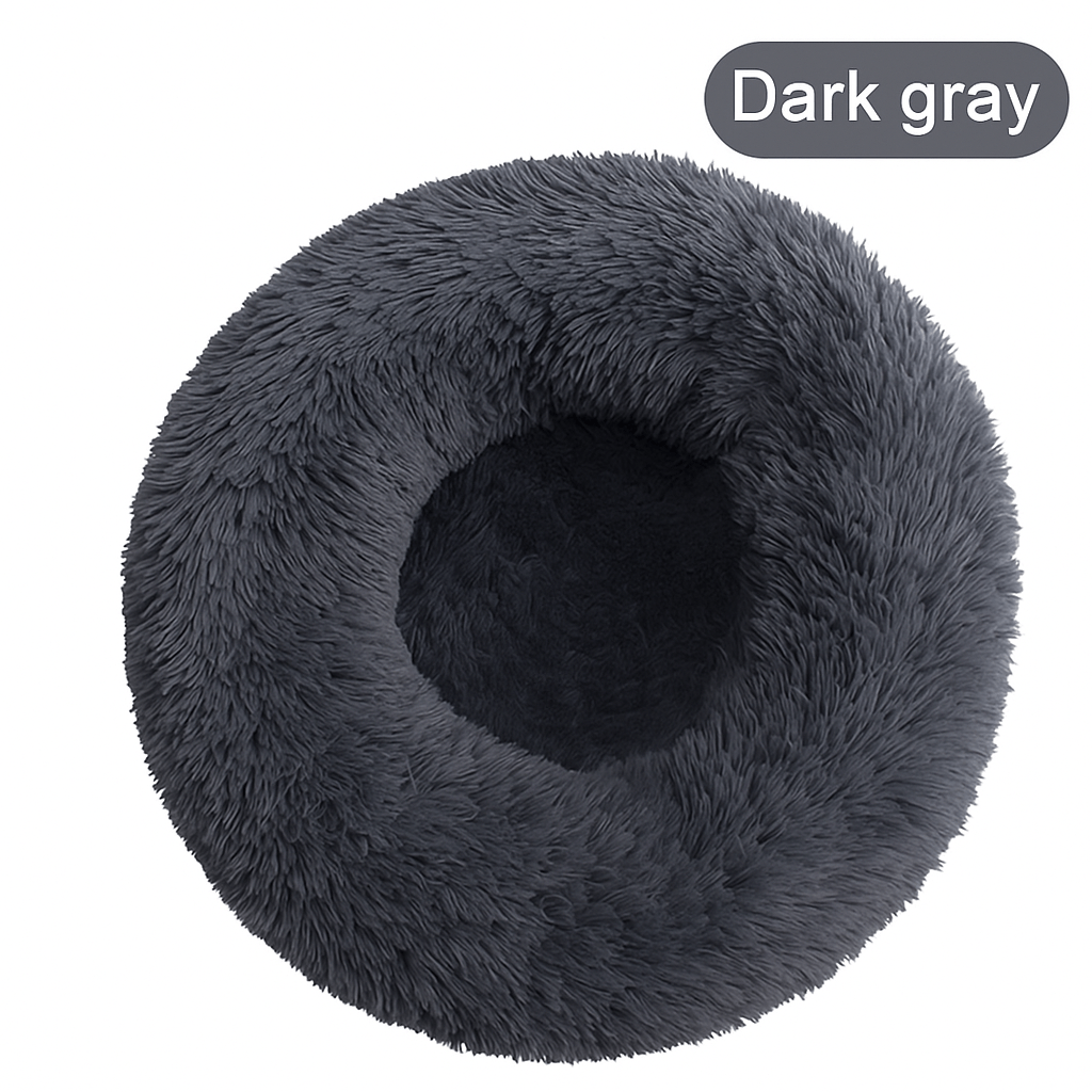 Donut Pet Bed Luxury Round Calming Bed for Dogs & Cats – Thickened Plush Nap Pad for Small, Medium & Large Pets, All-Season Indoor & Outdoor Use