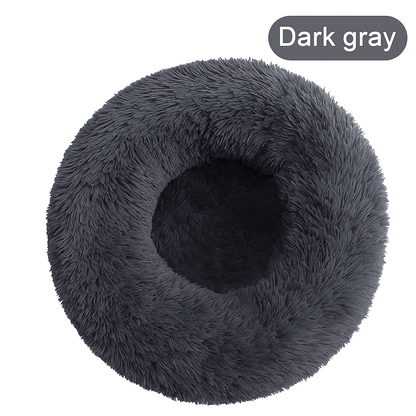 Donut Pet Bed Luxury Round Calming Bed for Dogs & Cats – Thickened Plush Nap Pad for Small, Medium & Large Pets, All-Season Indoor & Outdoor Use