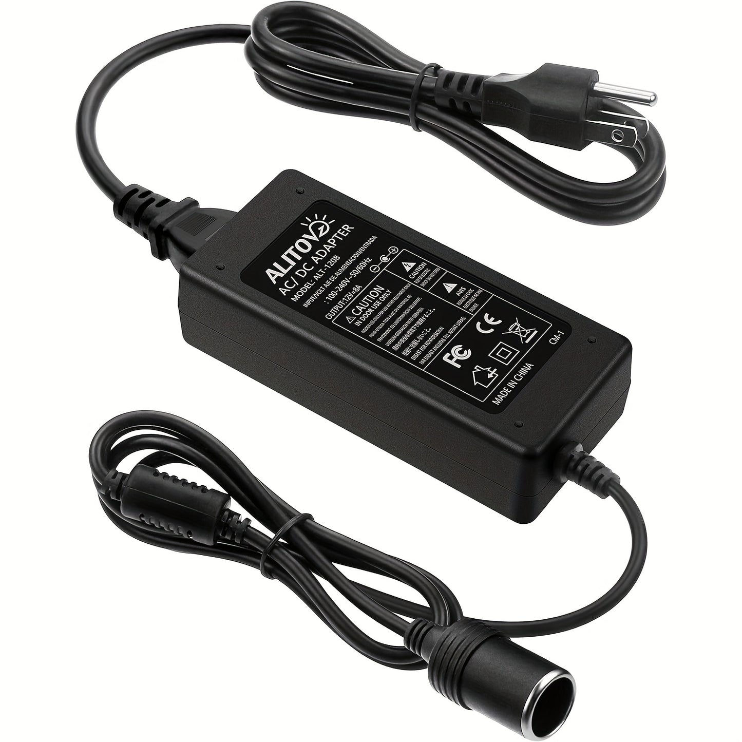 AC to DC Power Supply Adapter 12V 8A 96W – 100V-240V to 12V Converter Car Lighter Socket for Portable Cooler Warmer Massage Cushion Car Devices – ShopVora CA