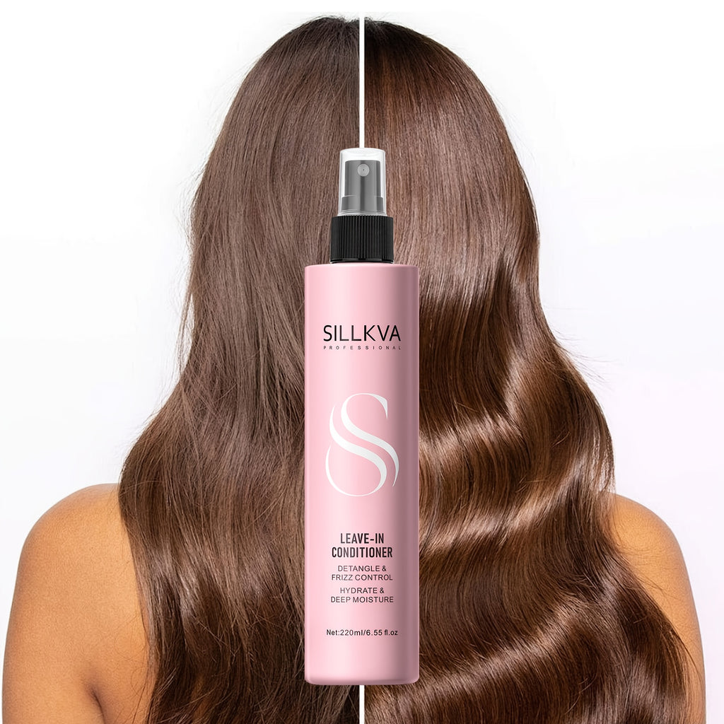 SILLKVA Keratin Leave-In Spray (7.44oz) - with Biotin for Damage from Heat, Perms, And Color | Provides Instant Smoothing And Strengthening, No Rinsing Required