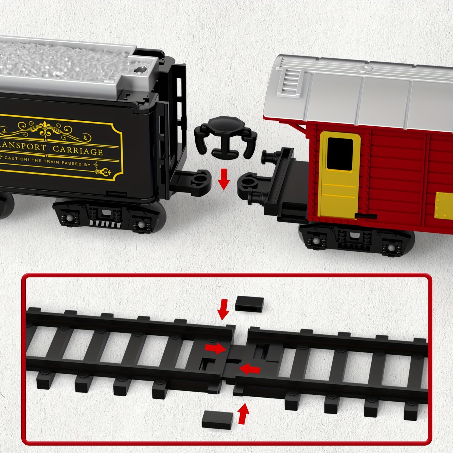 Electric Train Set for Kids with Lights & Sound – Steam Locomotive Engine with Tracks, Classic Christmas Birthday Toy Gift for Boys and Girls