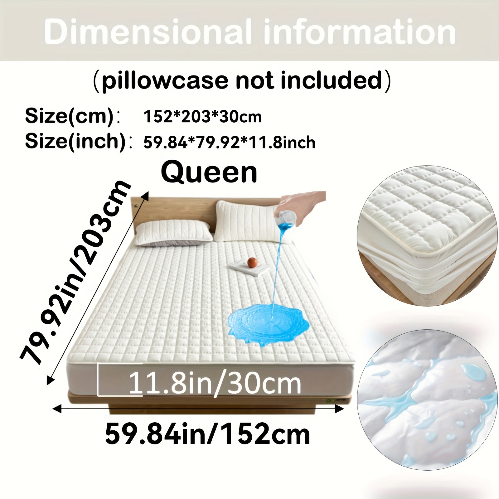 Cooling Waterproof Mattress Cover – Thick Fitted Sheet Style, Multi-Layer Protection, Breathable & Comfortable, Ideal for Bedroom, Guest Room & Hotel, Great Gift for Christmas & Halloween