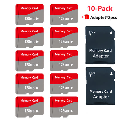 TF Flash Memory Cards 10-Pack with 2 Adapters – 128MB, 256MB & 512MB Small File Storage, High-Speed Transfer Micro SD Cards for Dash Cameras, Tablets, Smartphones & Digital Cameras – Canada
