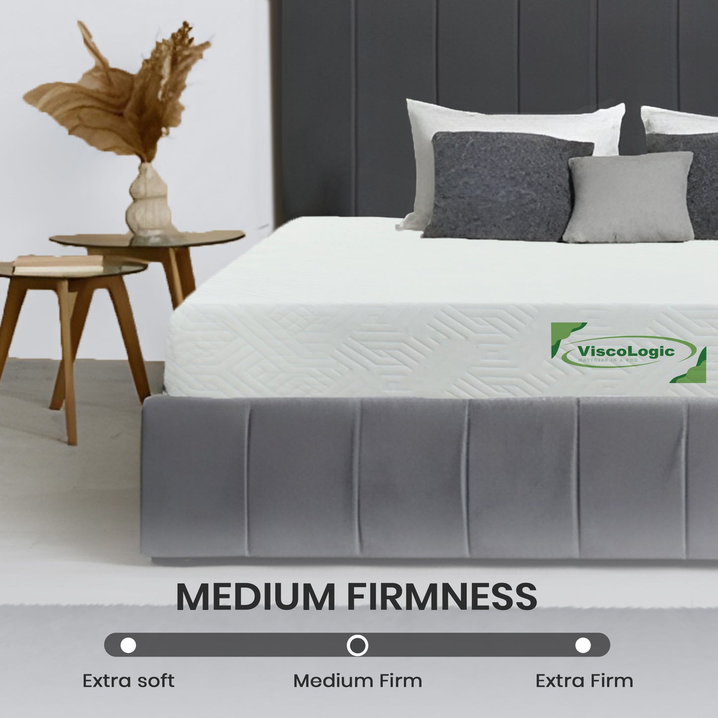 Gel Infused Reversible Foam Mattress in a Box Medium Firm Cooling Pressure Relief Twin Full Queen King - Made in Canada