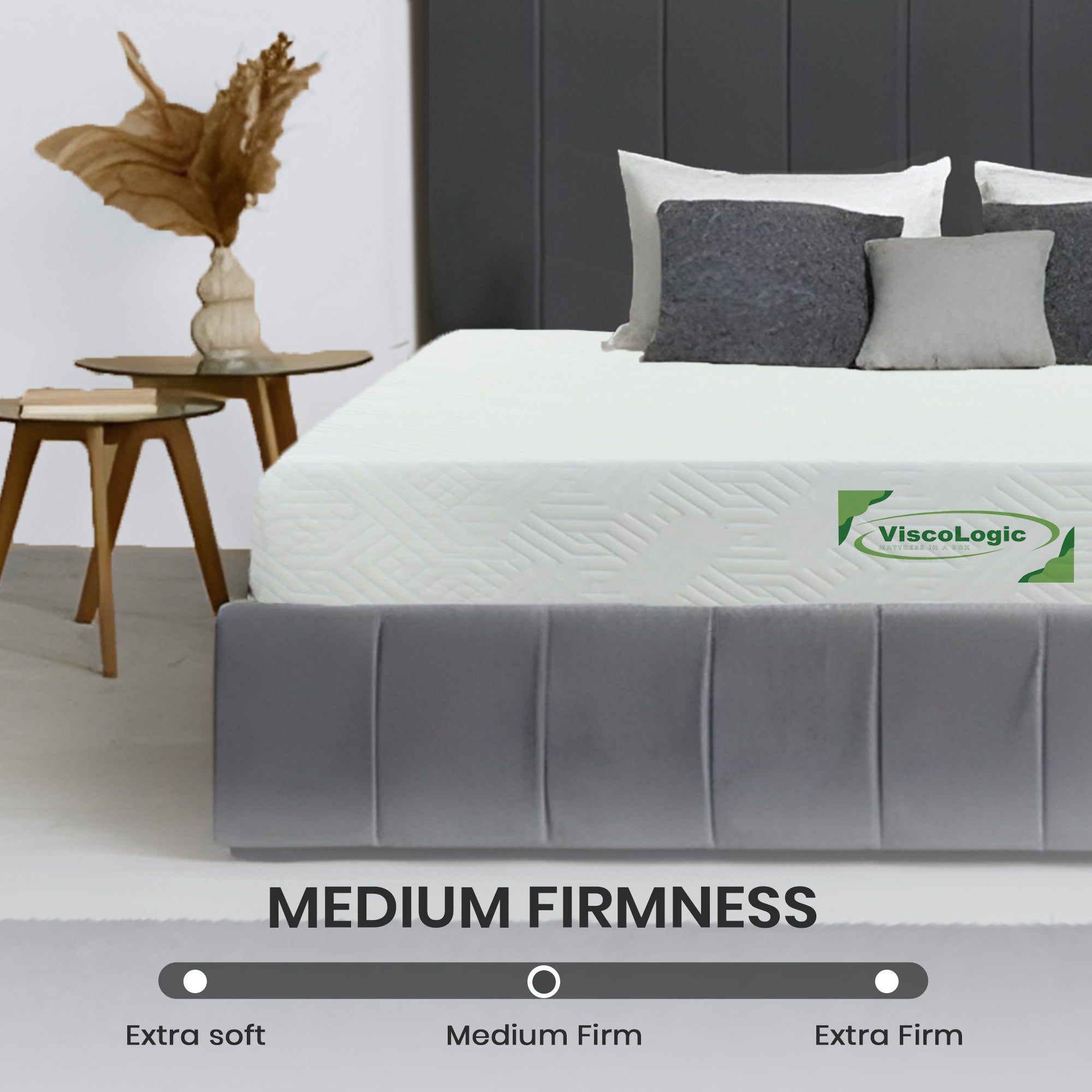 Twin, Full, Queen, King Size Mattress, Gel Infused Cool Sleep Supportive & Pressure Relief, Reversible Medium Firm Mattress in a Box
