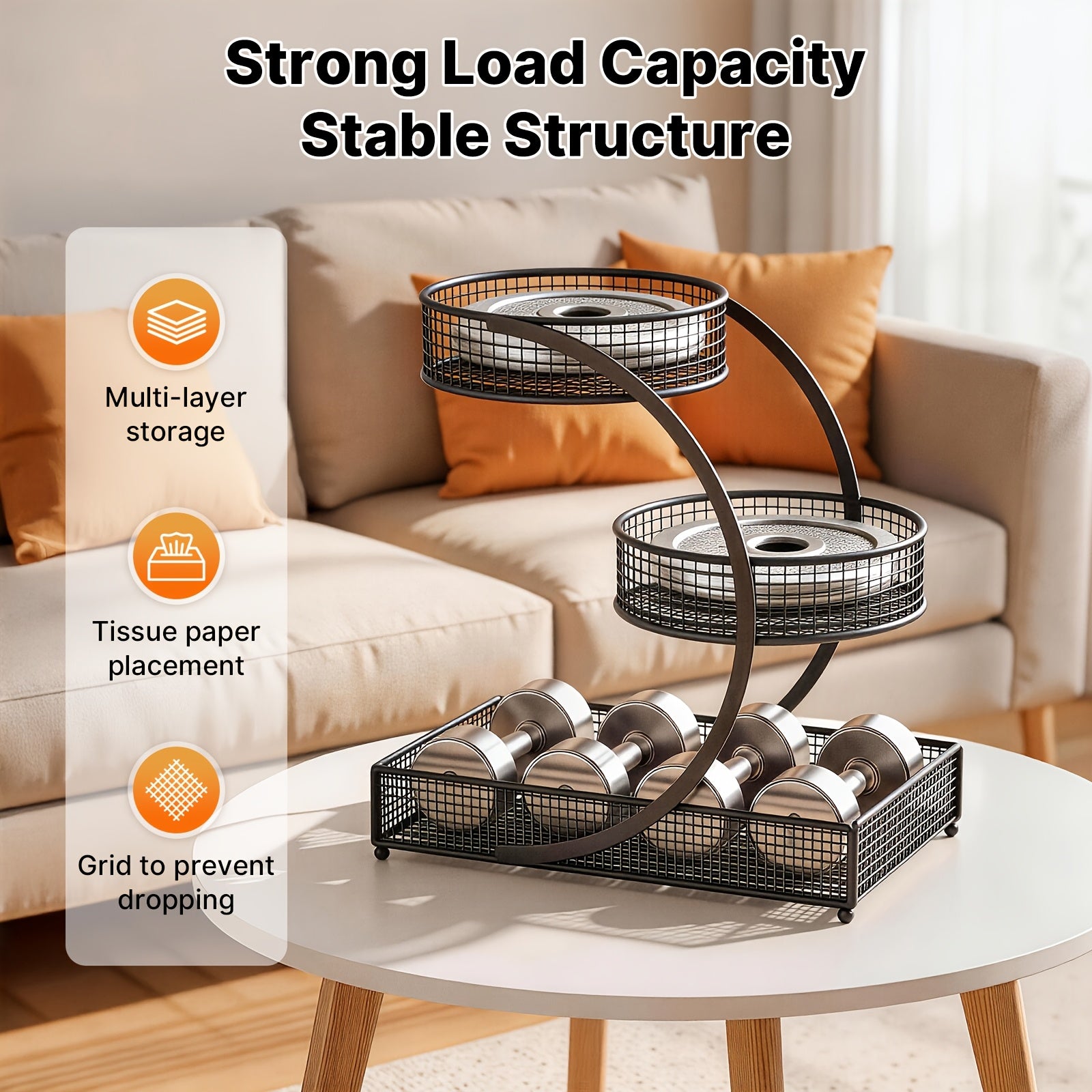 3-Tier Rotating Makeup Shelf - Portable No-Assembly Dressing Table & Bathroom Countertop Storage Rack with Rotating Shelves Suitable for Cosmetics, Skincare, Nail Polish, Lipstick, Perfume - Space-Saving Rotator for