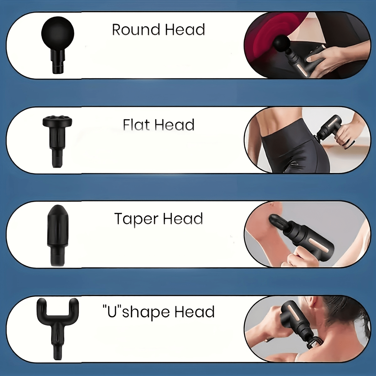 1pc Powerful Cordless Massage Gun with LED Display - Deep Tissue Muscle Relaxer, 4 Interchangeable Heads, 1200mAh Lithium Battery, Speed/Mode Settings, -C Fast, Durable & Portable for Home, Gym, Travel - Ideal for Back, Neck, Leg, Arm - Ideal Gift