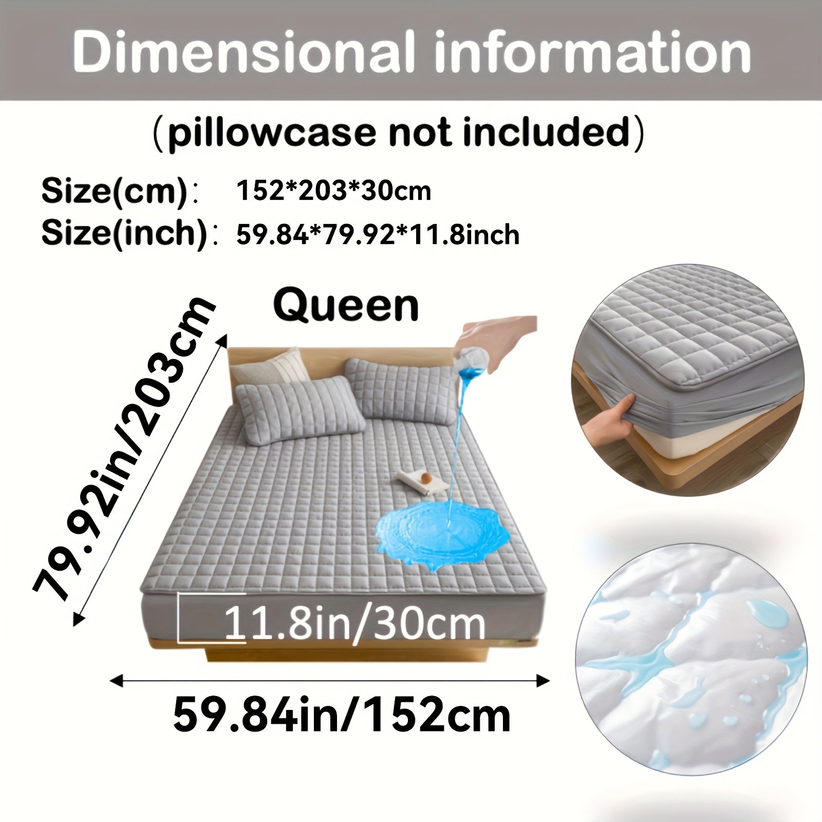Cooling Waterproof Mattress Cover – Thick Fitted Sheet Style, Multi-Layer Protection, Breathable & Comfortable, Ideal for Bedroom, Guest Room & Hotel, Great Gift for Christmas & Halloween