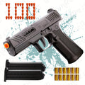 100 Soft Bullet Foam Blasters with 12 Casings & 2 Clips - /Outdoor Toy Guns Suitable for &, Games, Foam Shooting for Practice (Bullets Included)