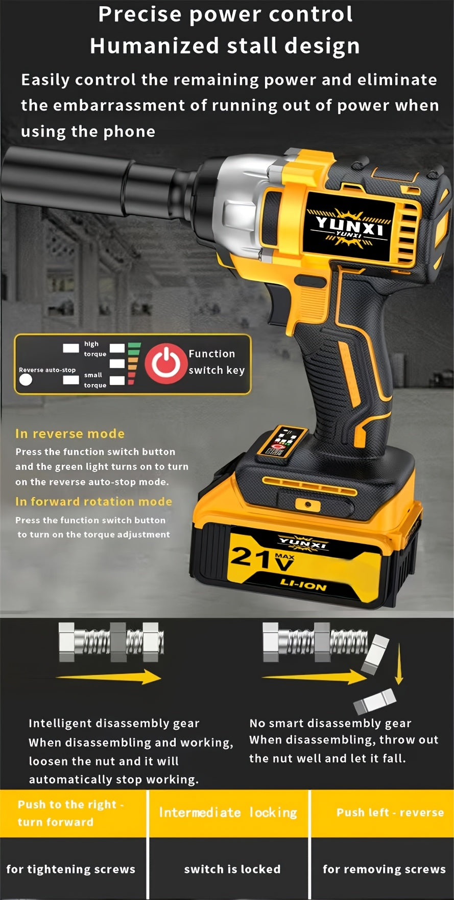 21V Brushless Lithium Cordless Impact Wrench + Drill Kit, Wireless Impact Gun Drill. Optional Toolbox, Charger, Sockets And Complete Accessories. Suitable for Car And Home Use, Ideal Gift for Men, Perfect for Father's Day.