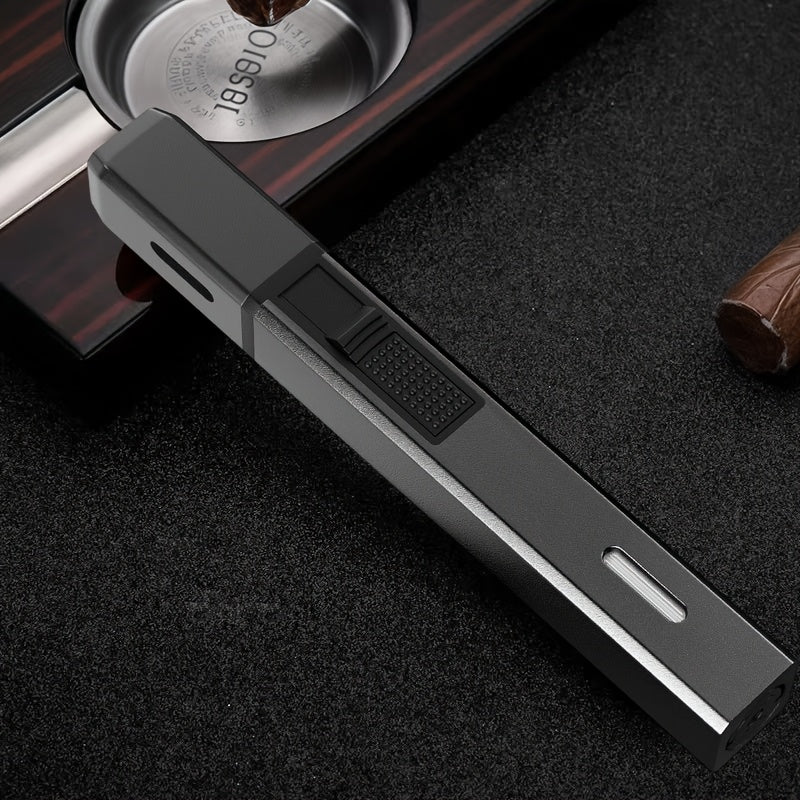 Refillable Butane Torch Lighter, 6-Inch Pen Style with Adjustable Jet Flame, Perfect for Grilling, Barbecuing, Candle Lighting, And Camping (Gas Not Included), Without Battery