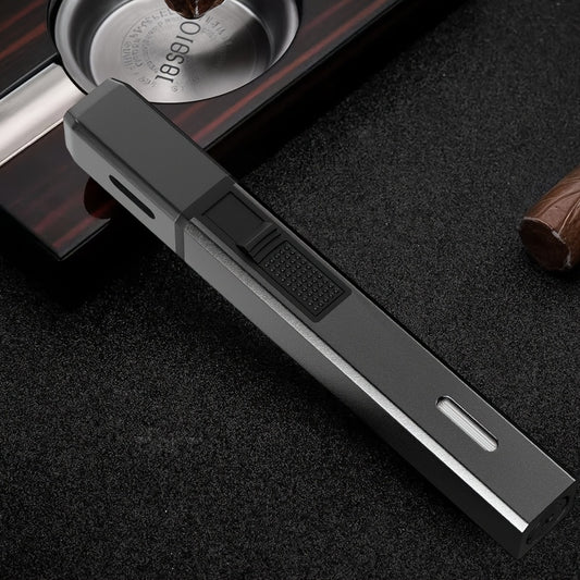 Refillable Butane Torch Lighter, 6-Inch Pen Style with Adjustable Jet Flame, Perfect for Grilling, Barbecuing, Candle Lighting, And Camping (Gas Not Included), Without Battery