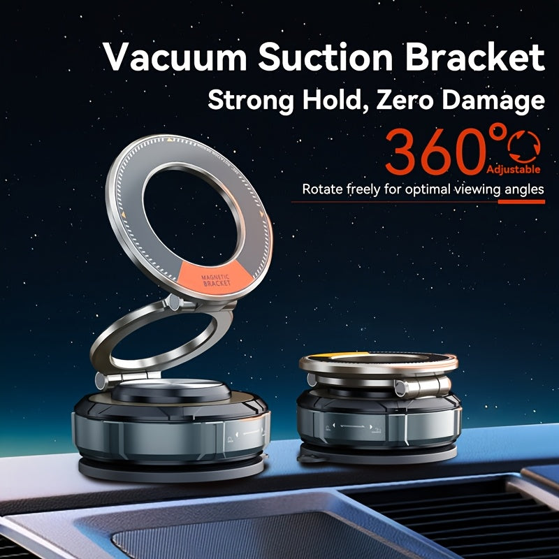 Upgraded Vacuum Magnetic Car Phone Holder 360° Reinforced 96LBS Super Strong Suction Cup Phone Holder for MagSafe Phone Holder for Your Car/Gym/Mirror Holder for iPhone And Android