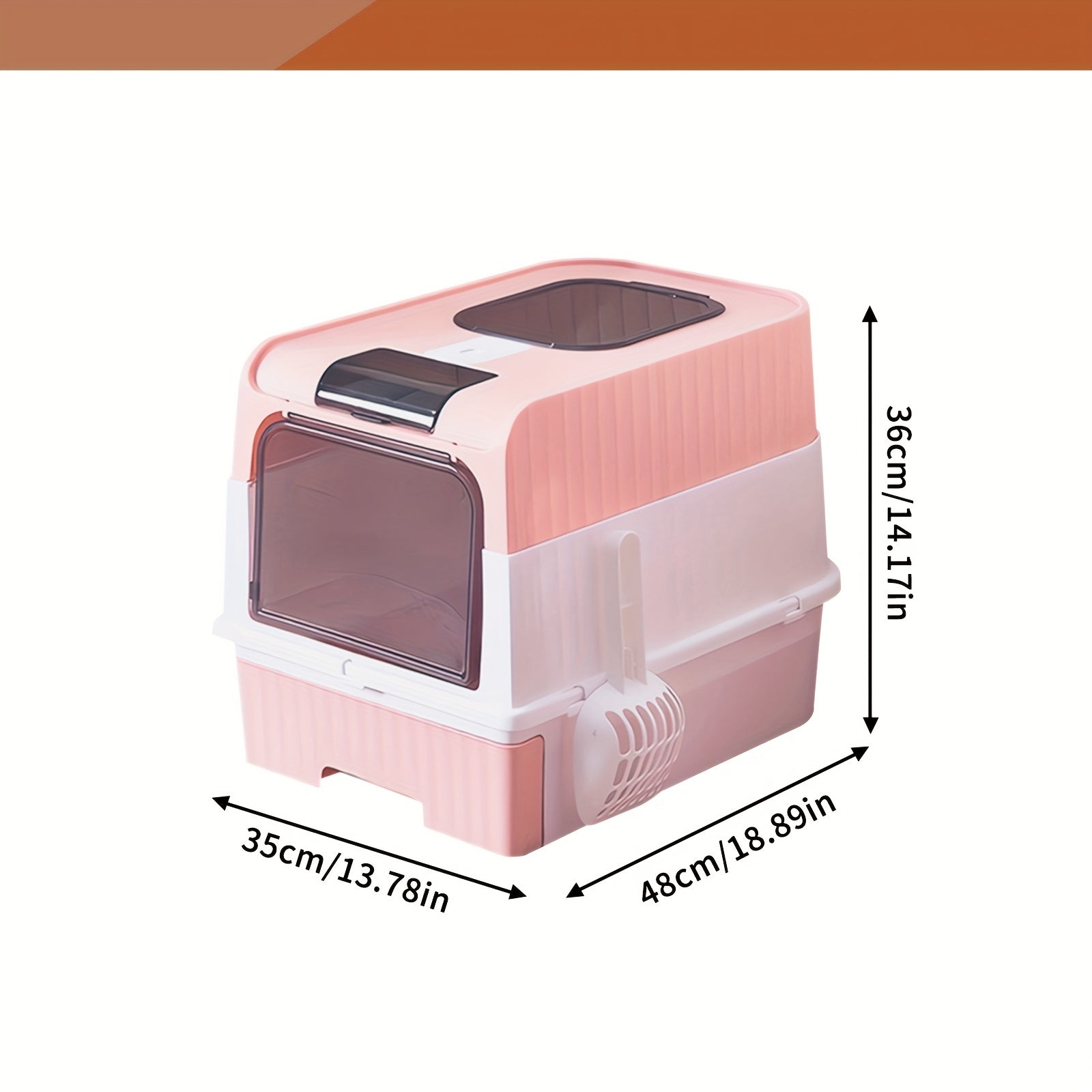 Extra Large Cat Litter Box with Pull-Out Drawer – Anti-Odor Leakproof Easy Clean Design, Comfortable Open Cat Toilet for Indoor Cats