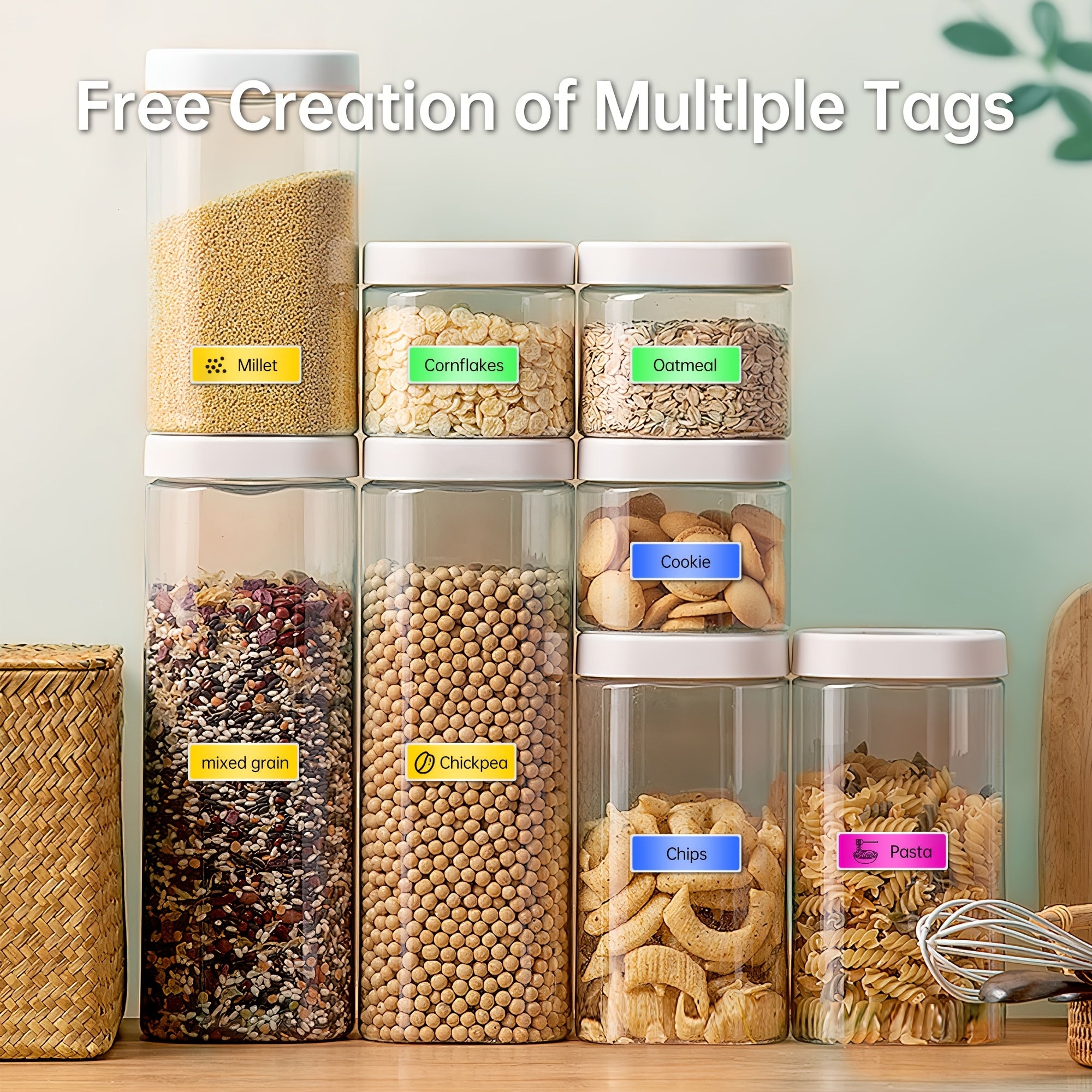Mini Label Maker Machine With Tape, Portable Wireless Thermal Printer, Sticker Labeler With Multiple Templates For Office Organization Home Kitchen School