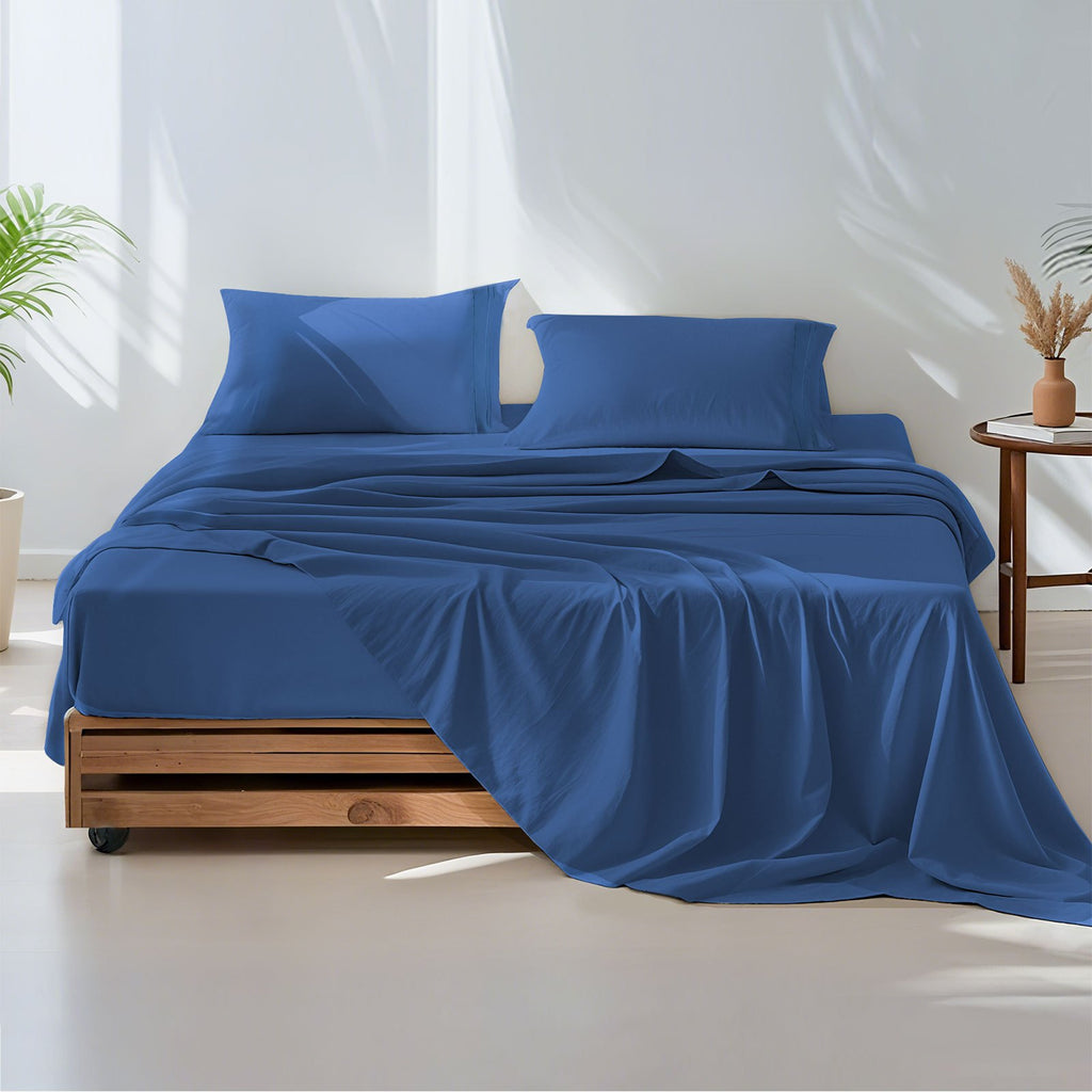 3/4pcs 14 Inch Deep Pocket Sheet Set – Lightweight, Breathable and Cooling – Wrinkle and Fade Resistant, Hotel Luxury–Ideal for Home, Dorms and Cool Summer Nights – Great Fall Winter Gift – Pillowcase, Flat Sheet, Fitted Sheet, Twin Full Queen King