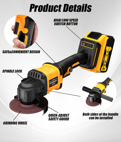 Cordless Lithium Angle Grinder & Electric Polishing Machine – Multifunctional Grinding Polishing Tool, Single/Upgraded/Deluxe Kit, Gift for Dad & Boyfriend Canada