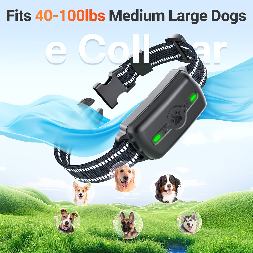 Dog Shock Collar, Dog Training Collar with Remote, with 4 Training Modes, IP68 Rechargeable E Collar for Large Medium Dogs with Beep Shock and Security Lock (40-120 Lbs)