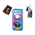 BNMQ 2025 Intelligent Voice Control Butane Lighter, 5 Ignition Modes, Visible Transparent Window, Portable Metal Flip Induction Lighter
