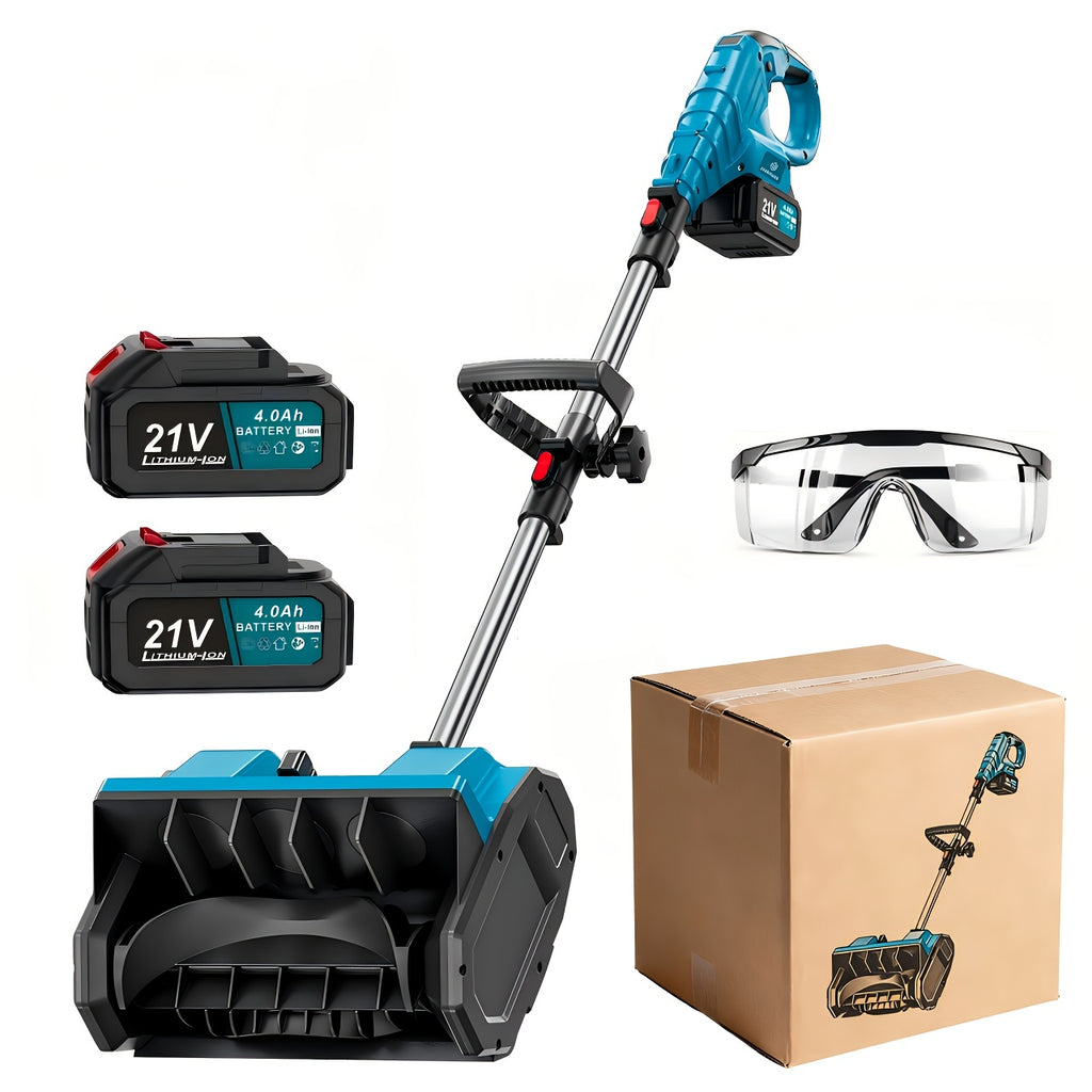 ZEEKMUSS 21V Snow Shovel Kit, Featuring a 13-Inch Brushless Electric Snow Blower, Available in Single Or Dual Battery Options, Equipped with an Adjustable Handle And Safety Switch, Suitable for Driveways, Patios, And Sidewalks