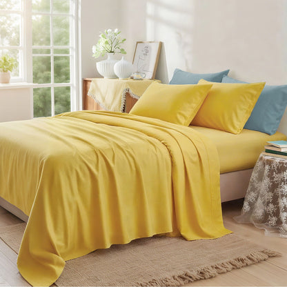 14-Inch Deep Pocket Bed Sheet Set – Lightweight Breathable Cooling, Wrinkle & Fade Resistant, Hotel Luxury Bedding, 3/4-Piece with Pillowcase, Flat & Fitted Sheet, Twin Full Queen King | ShopVora CA