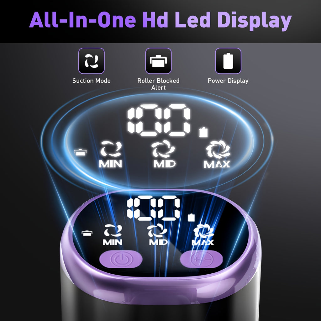 High Suction Power Home Cordless Vacuum Cleaner, 10-in-1 Lightweight Rechargeable Vacuum Cleaner, 3 Suction Modes, Long Battery Life, with Upgraded Extra-long Hose, Anti-tangle Brushes, Green LED Light for Hard Floors, Blankets And Pet Hair Cleaning.