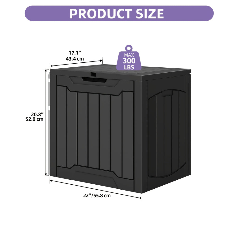 DWVO 51/80/150/180 Gallon Outdoor Storage Box, Waterproof Resin Deck Box, Patio Poolside Table And Bench, Weatherproof Storage Organizer for Garden Tools, Pool Supplies, Patio Additions
