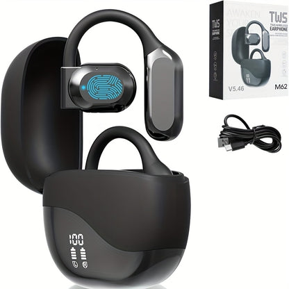 Real-Time AI Translator Earbuds 156 Languages & Accents – OWS Open-Ear 3-in-1 Translation Earbuds, Long Battery Life, Instant Voice Translation for Travel, Business & Study – Black