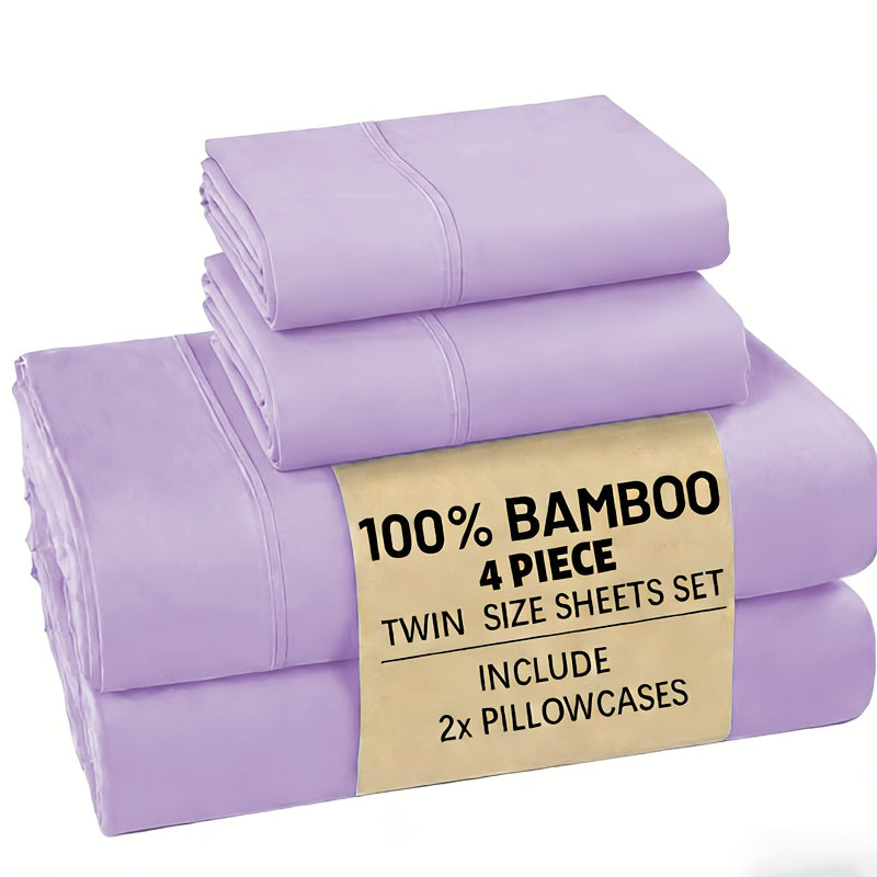 Bamboo Sheets Set 4-6pcs – 2200TC 100% Viscose Luxury Bed Sheet Set, Ultra Soft Cooling & Breathable, Hotel-Quality Bedding for Hot Sleepers – King, Queen, All Sizes | ShopVora CA