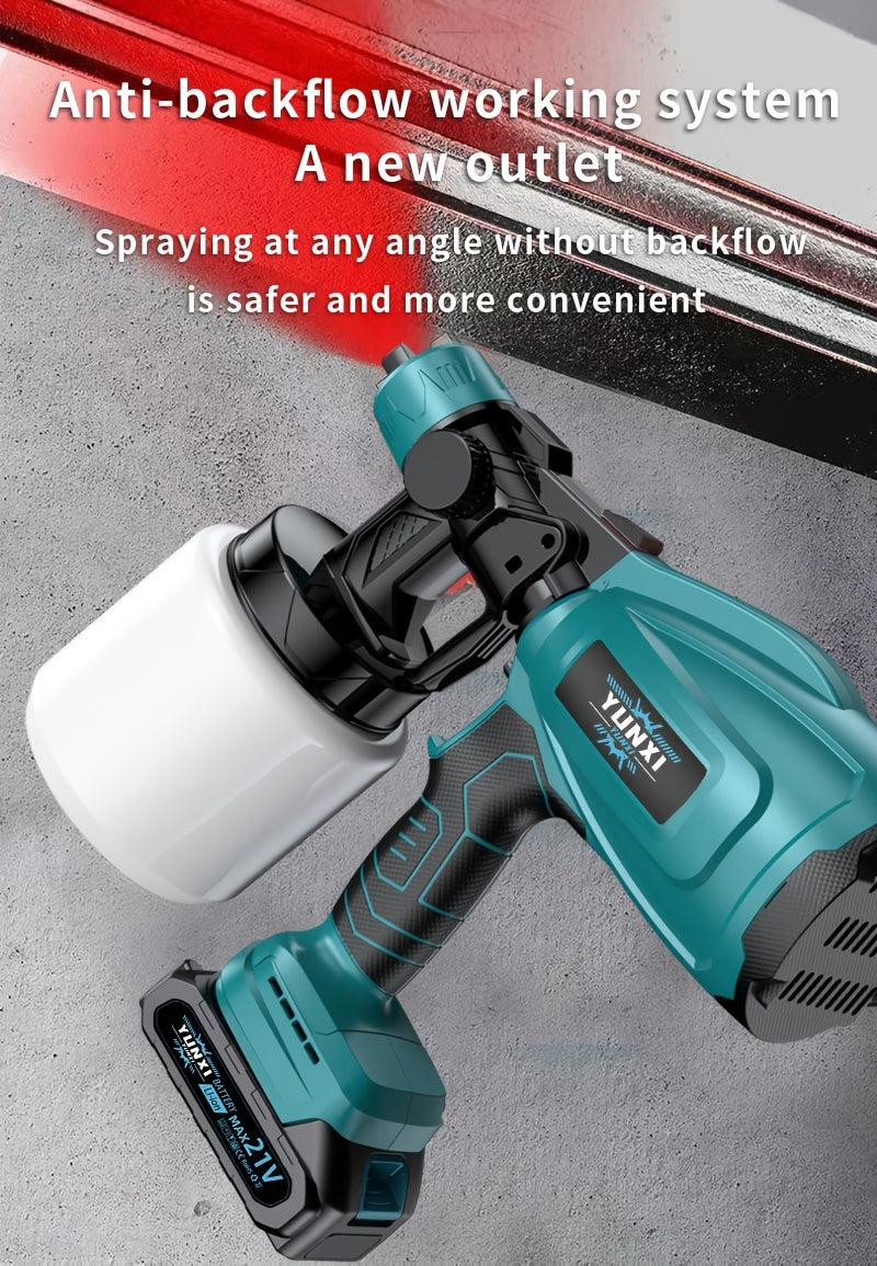 21V Portable Paint Sprayer Gun, One-Time Uniform Spraying Soft Mold Spray Gun, Ergonomic Handle Durable Structure, Multifunctional Spray Gun For Automotive Details, Furniture Painting & Projects