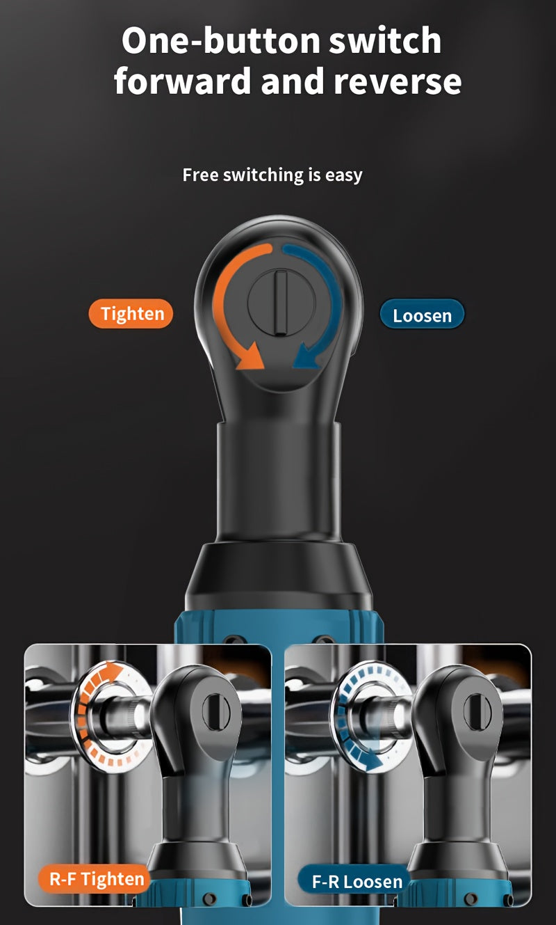 2026 New Year'S Rechargeable Electric Wrench, Nut Removal Car Repair Tool, Right Angle Wrench, Power Tool, AVN Ratchet Wrench, Cordless Electric Wrench, Household Tool, Rechargeable Lithium Battery, Excellent New Year Gift